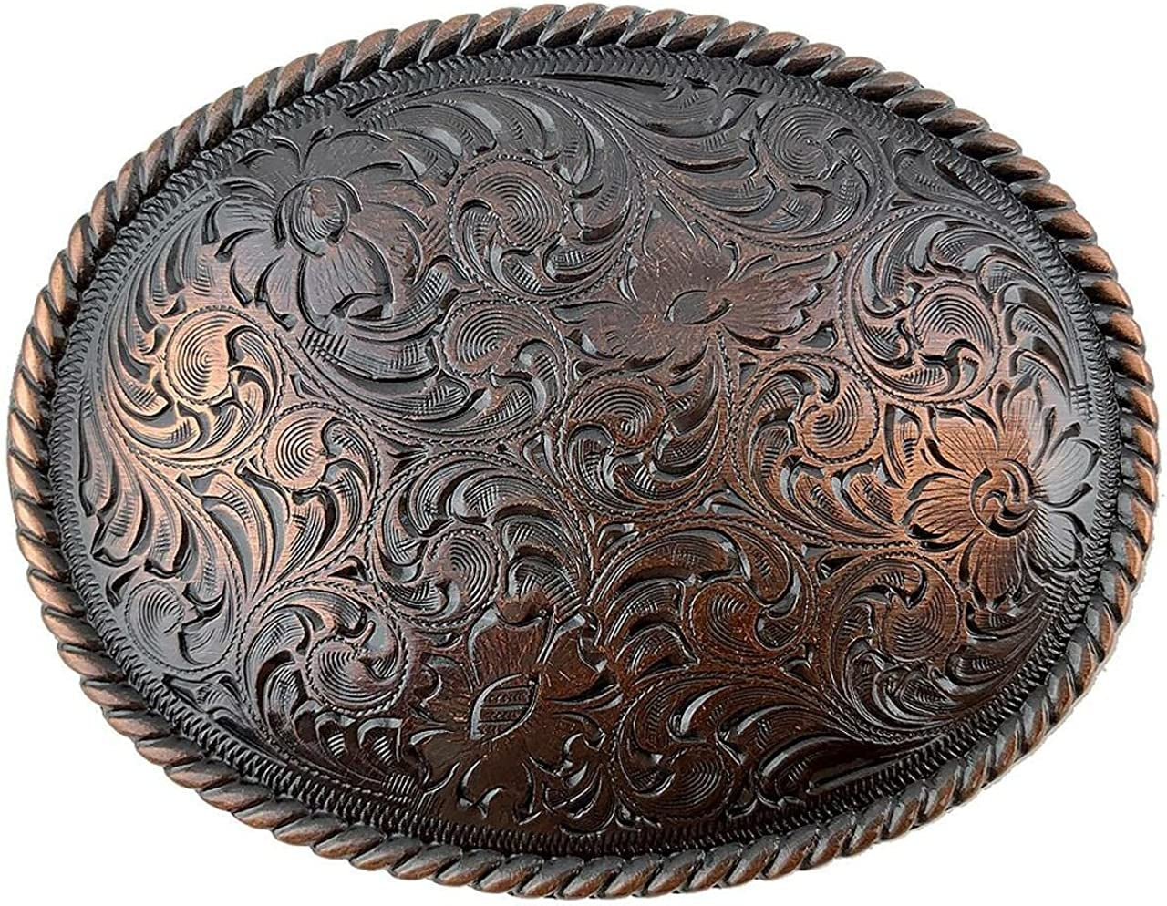 Western Floral Eagle Dogs Birds Star Replacement Belt Buckle Fits 1-1/2"(38Mm) Belt Strap-Multi-Style Options Apparel & Accessories > Clothing Accessories > Belt Buckles Belts.com Type Buckle S1 - H8136 Copper 1-1/2"