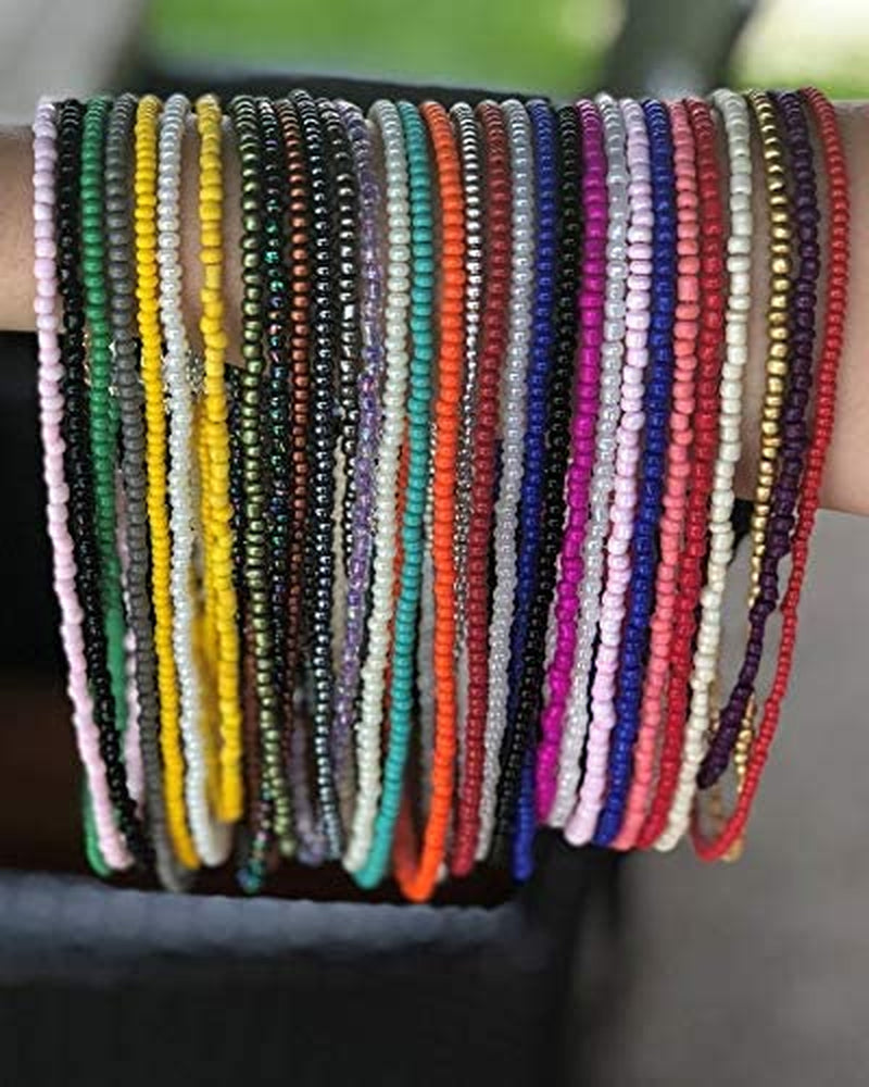 Waist Beads for Women,20Pcs African Waist Beads Belly Chain Multilayer Body Jewelry Accessories Handmade Colorful Beads Elastic Waist Chain Apparel & Accessories > Jewelry > Body Jewelry CSIYANJRY99