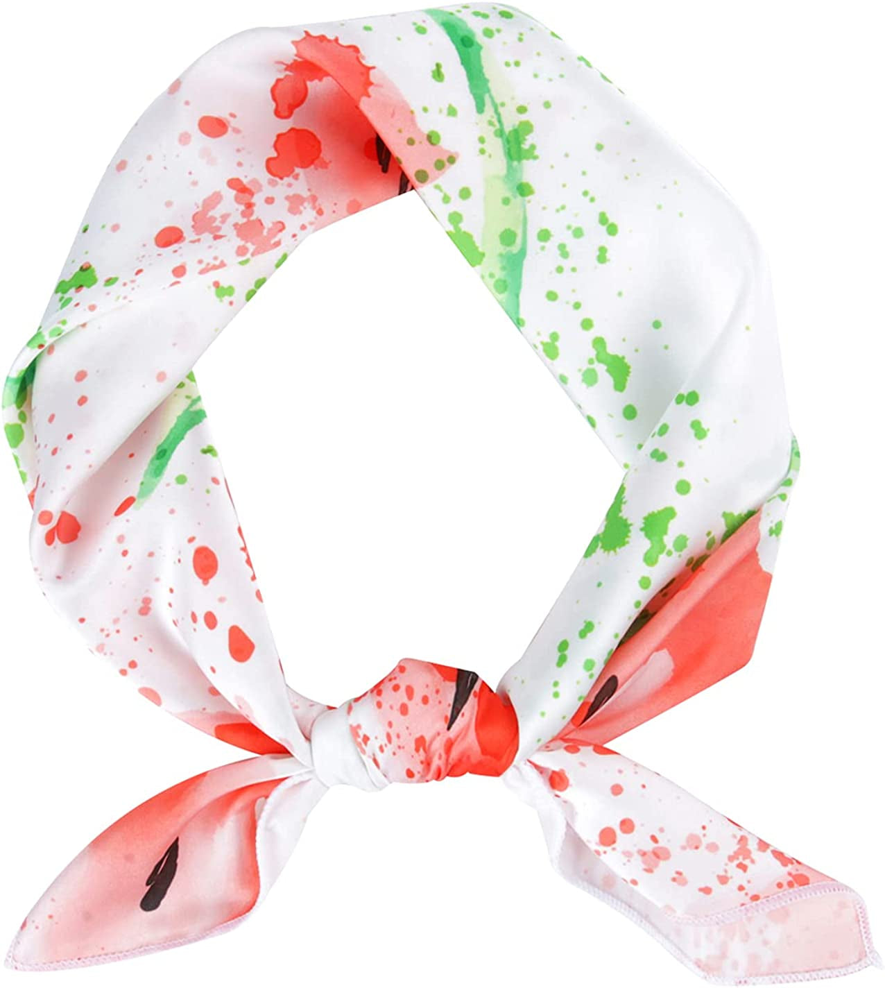 GERINLY Cute Bandana for Women Fruits Printed Square Hair Scarf Headband Summer Accessories Apparel & Accessories > Clothing Accessories > Bandanas & Headties GERINLY Watermelon