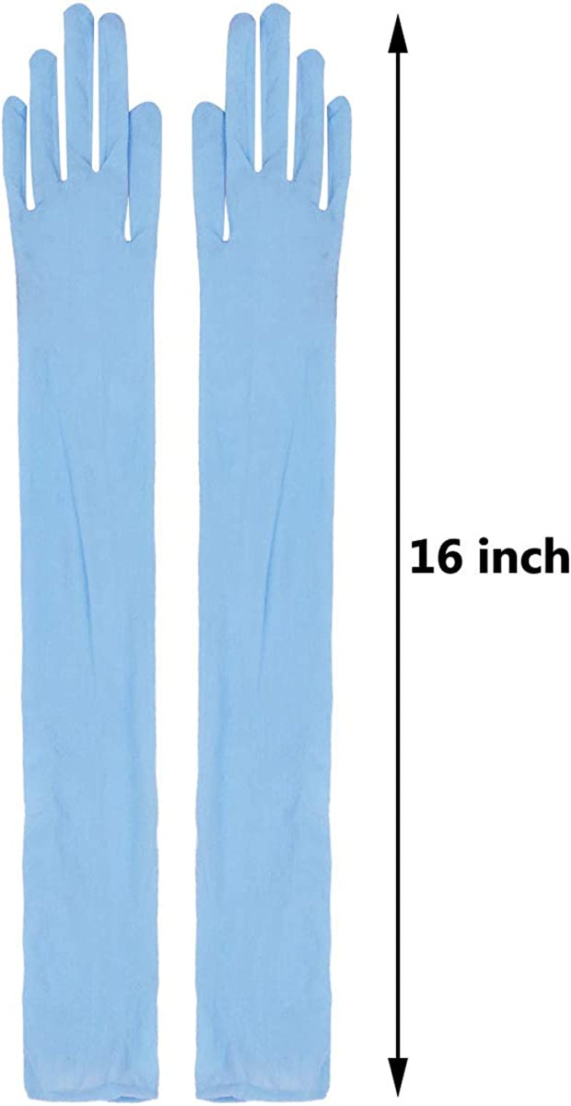 Tiaobug Women'S Ultra-Thin Sheer Seamless Nylon Mesh Opera Length Glove Mittens Apparel & Accessories > Clothing Accessories > Gloves & Mittens TiaoBug