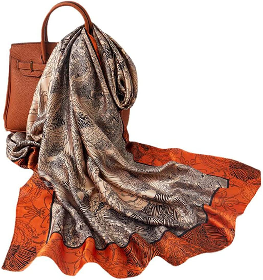 K-Elewon Silk Feeling Scarf Fashion Scarves Long Lightweight Sunscreen Shawls for Women Apparel & Accessories > Clothing Accessories > Scarves & Shawls K-Elewon T09