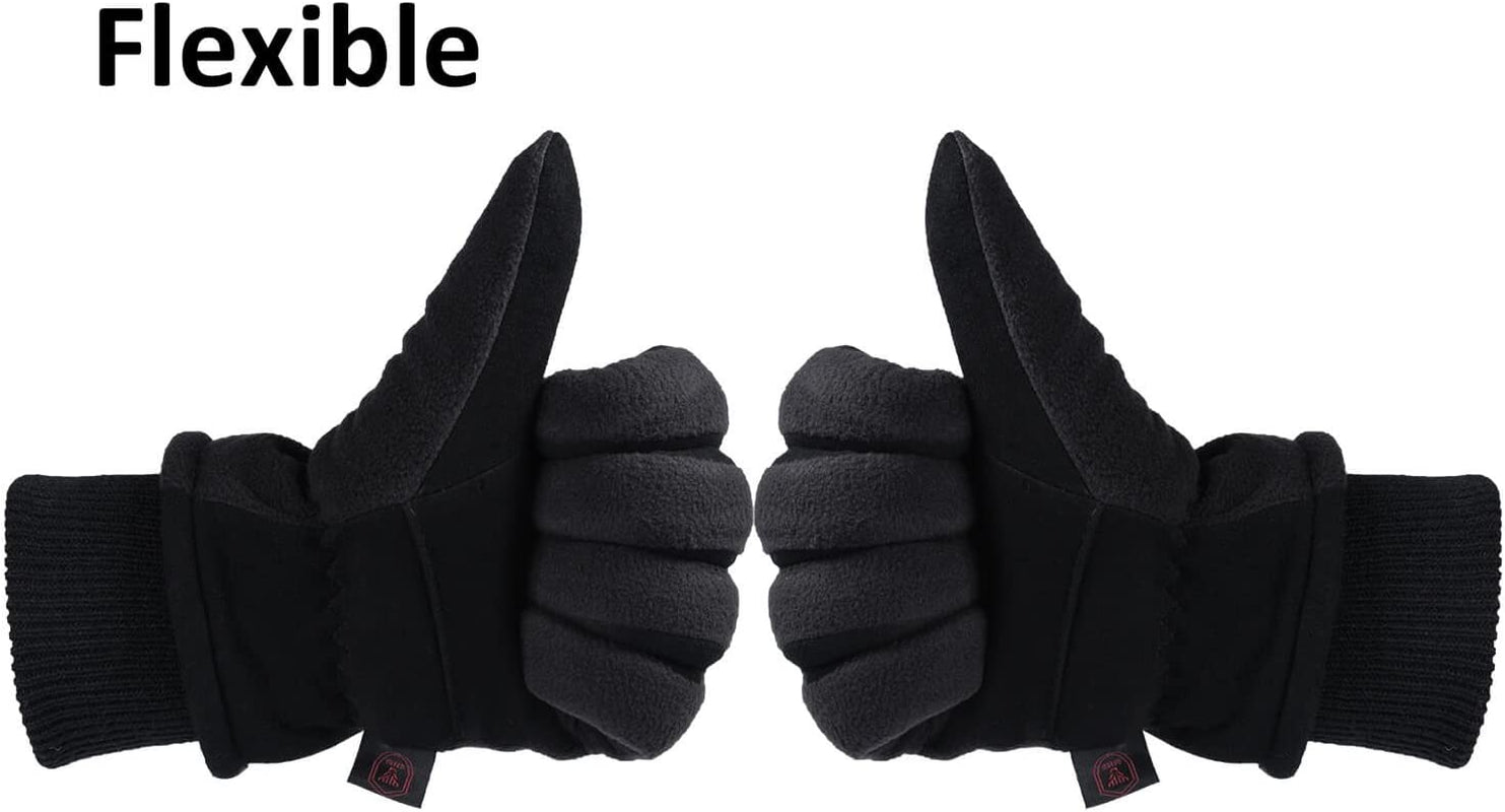 Winter Gloves -30°F Cold Proof Deerskin Suede Leather Insulated Water-Resistant Windproof Thermal Glove for Driving Hiking Snow Work in Cold Weather - Warm Gifts for Men and Women Apparel & Accessories > Clothing Accessories > Gloves & Mittens OZERO