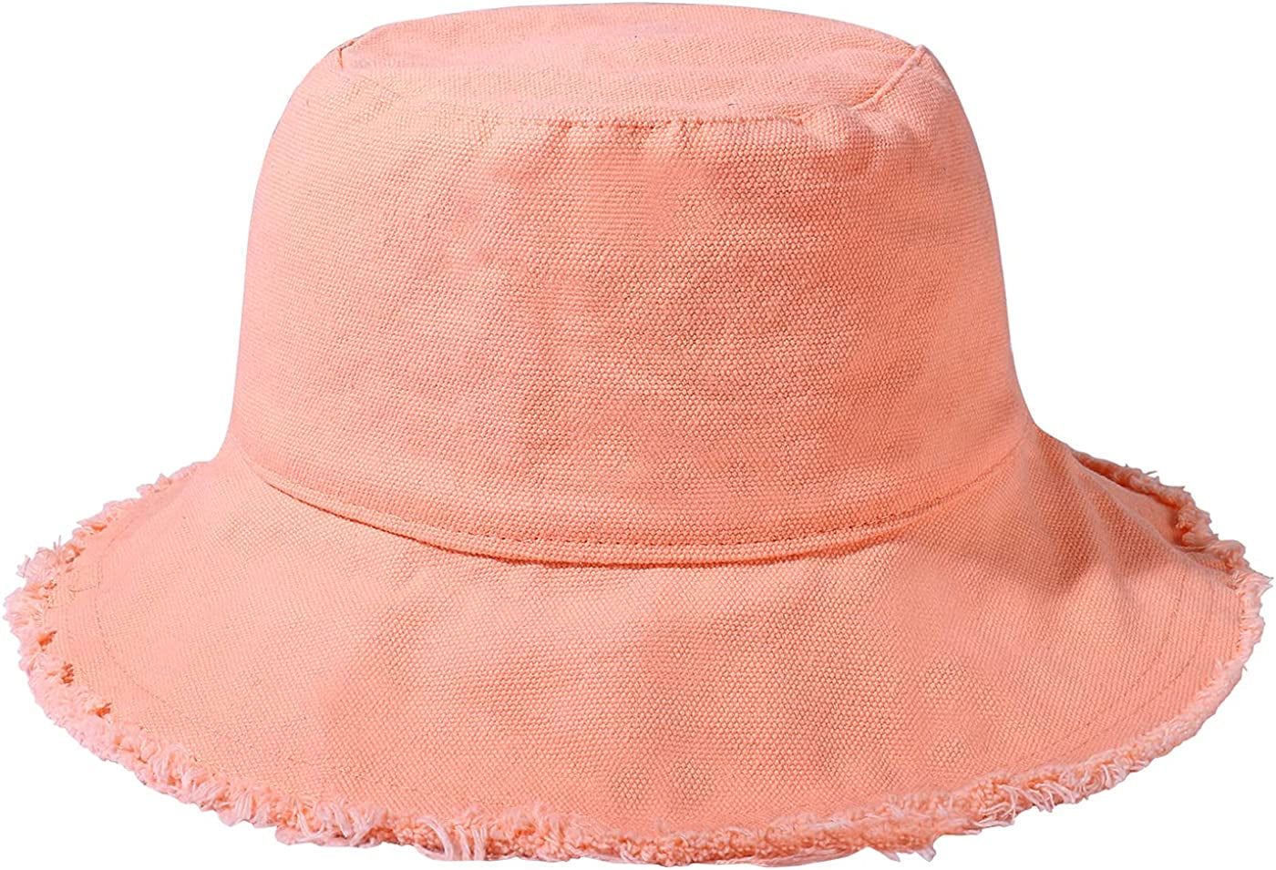 Boderier Sun Hats for Women Summer Casual Wide Brim Cotton Bucket Hat Beach Vacation Travel Accessories Apparel & Accessories > Clothing Accessories > Hats boderier Light Pink