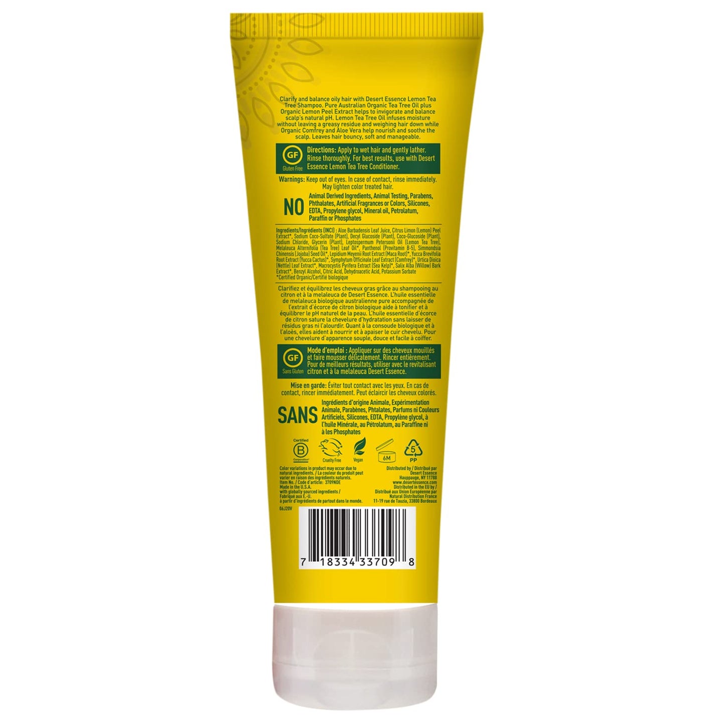 Desert Essence: Organics Hair Care Shampoo, Lemon 8 Oz (2 Pack) Health & Beauty > Personal Care > Hair Care Desert Essence