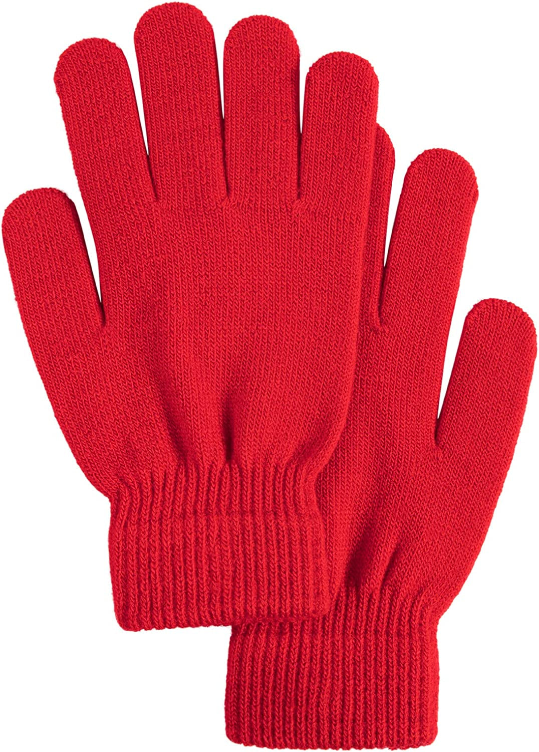 Simplicity Men/Women Winter Classic Solid Colored Knit Gloves Apparel & Accessories > Clothing Accessories > Gloves & Mittens Simplicity 38_red
