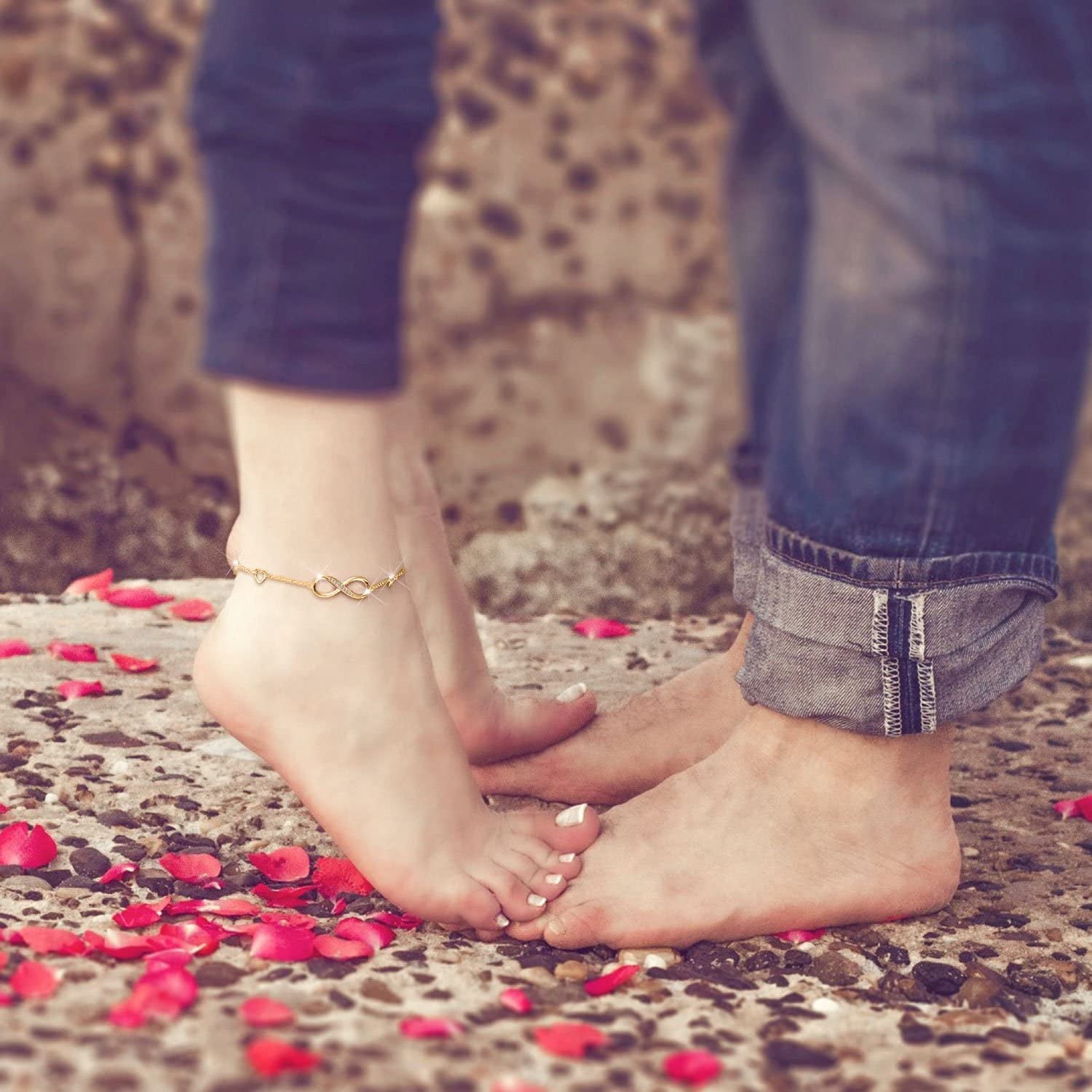 Billie Bijoux Womens 925 Sterling Silver Infinity Anklet Bracelet Endless Love Symbol Charm Adjustable Large Bracelet Mother'S Day Gift for Women Apparel & Accessories > Jewelry > Anklets Billie Bijoux