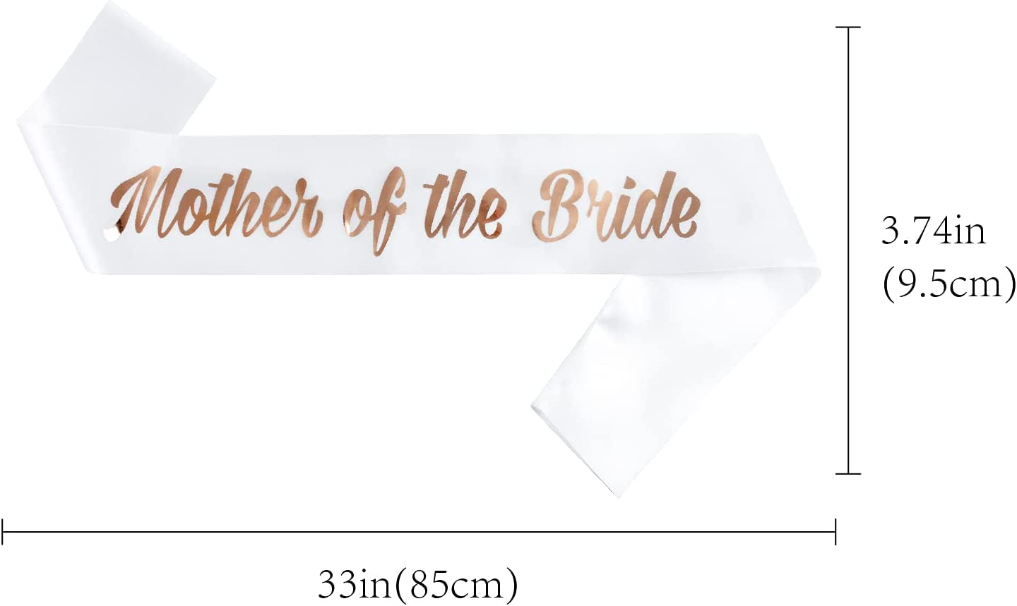 Lseeu 'Mother of the Bride' Bachelorette Party Sashes Rose Gold, Satin Sash Decor for Bride to Be Mother | Engagement Party Ideas Kit with Satin Sash, Supplies in Bridal Shower, Hen Party Accessories Apparel & Accessories > Clothing Accessories > Sashes Lseeu