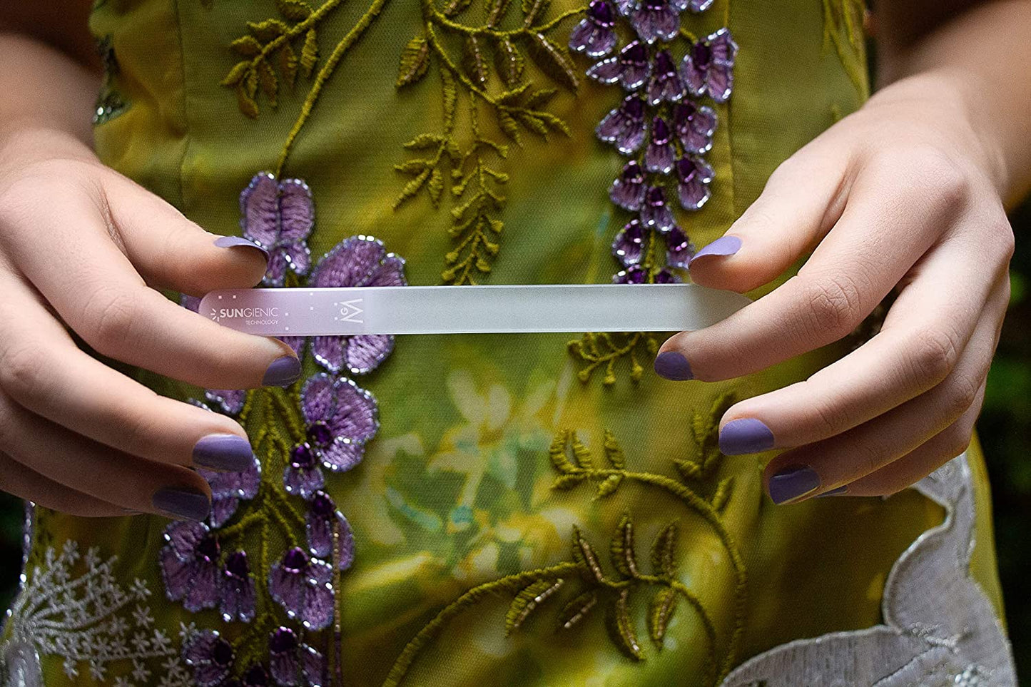 GERMANIKURE Mantra Glass Nail File in Suede Case, Ethically Made in Czech Republic - Professional Manicure & Pedicure Tools for Smooth Easy Shaping of Natural Fingernails Health & Beauty > Personal Care > Cosmetics > Cosmetic Tools > Nail Tools GERmanikure