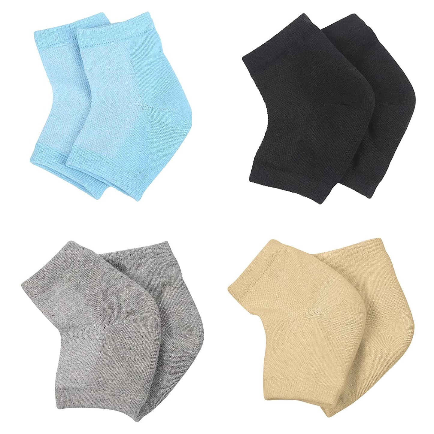 Nado Care Moisturizing Socks Lotion Gel for Dry Cracked Heels - Spa Gel Socks Humectant Moisturizer Heel Balm Foot Treatment Care Heel Softener Compression Cotton - 4 Pair Health & Beauty > Personal Care > Foot Care Nado care