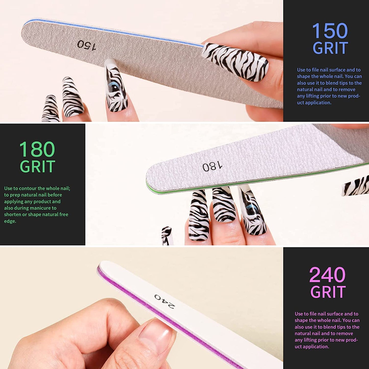 Nail File Buffer, Teenitor Gel Nail File Set, 6PCS Professional Nail Buffer File Block, 100PCS Nail Remover Foil Wraps, Cuticle Pusher and Cuticle Peeler, Gel Nail Remover Tools Kit Health & Beauty > Personal Care > Cosmetics > Cosmetic Tools > Nail Tools Teenitor