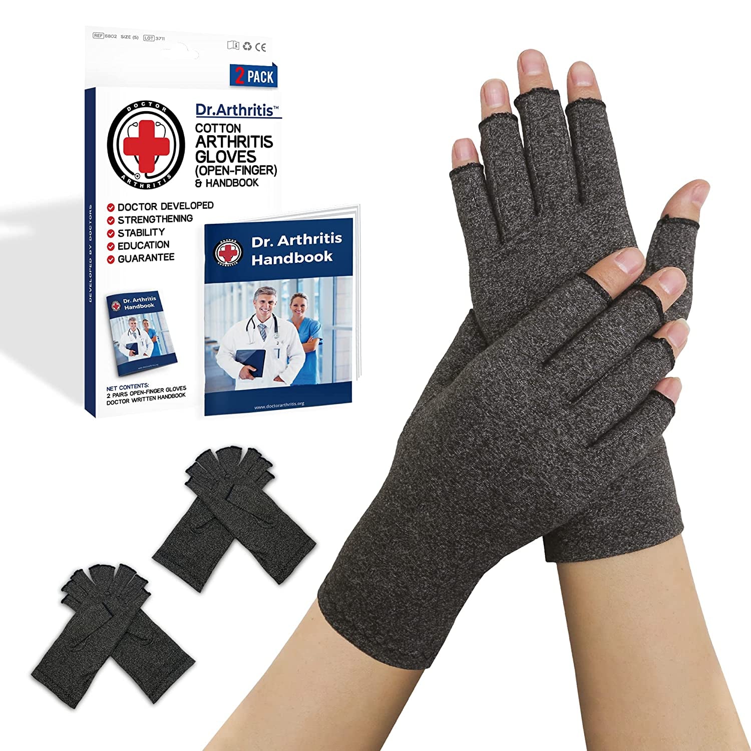 Doctor Developed Heat Therapy Arthritis Gloves / Heated Arthritis Mittens / Hand Warmers, Microwavable & Doctor Written Handbook (Lavender Scented & Universally Sized. 1 Pair) (Pink) Apparel & Accessories > Clothing Accessories > Gloves & Mittens Dr. Arthritis 2 Pair X-Large