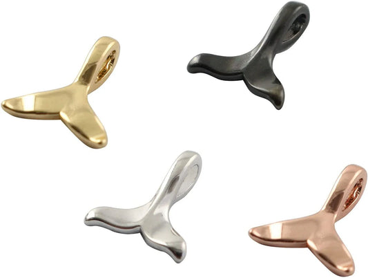 8PCS Mixed Color Whale Tail Shape Charms,Fishtail Charms, Whale Tail Shape Charms Pendants for DIY Necklace Bracelets Jewelry Making
