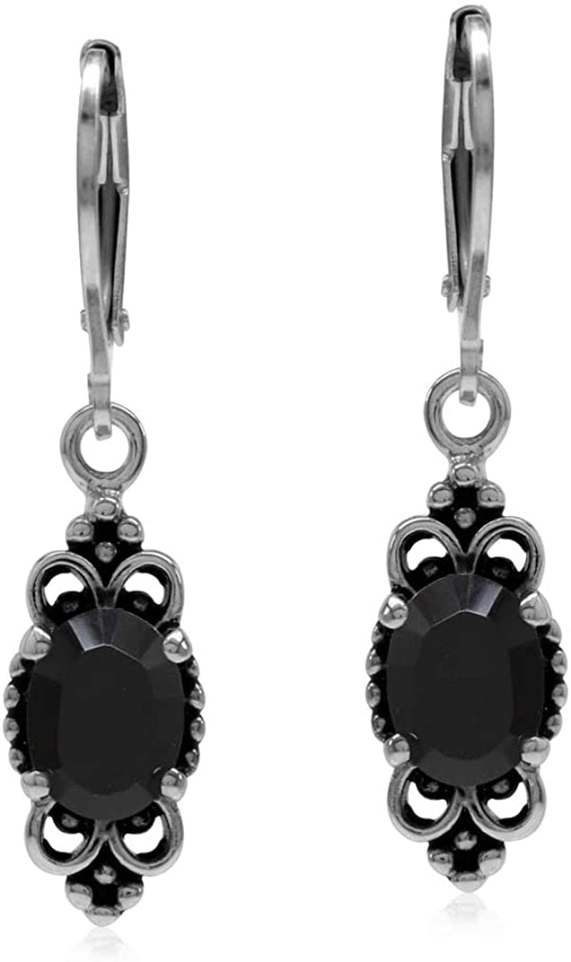 8X6Mm Oval Shape 925 Sterling Silver Bali Balinese Style Leverback Dangle Earrings…