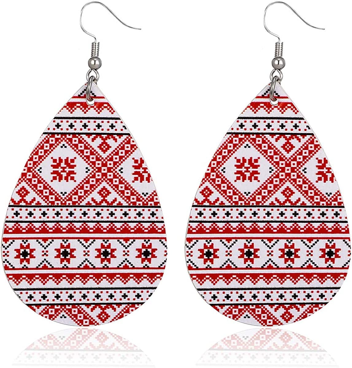 9-24 Pairs Faux Leather Earrings Set for Women Teardrop Drop Dangle Earrings Jewelry Gift …