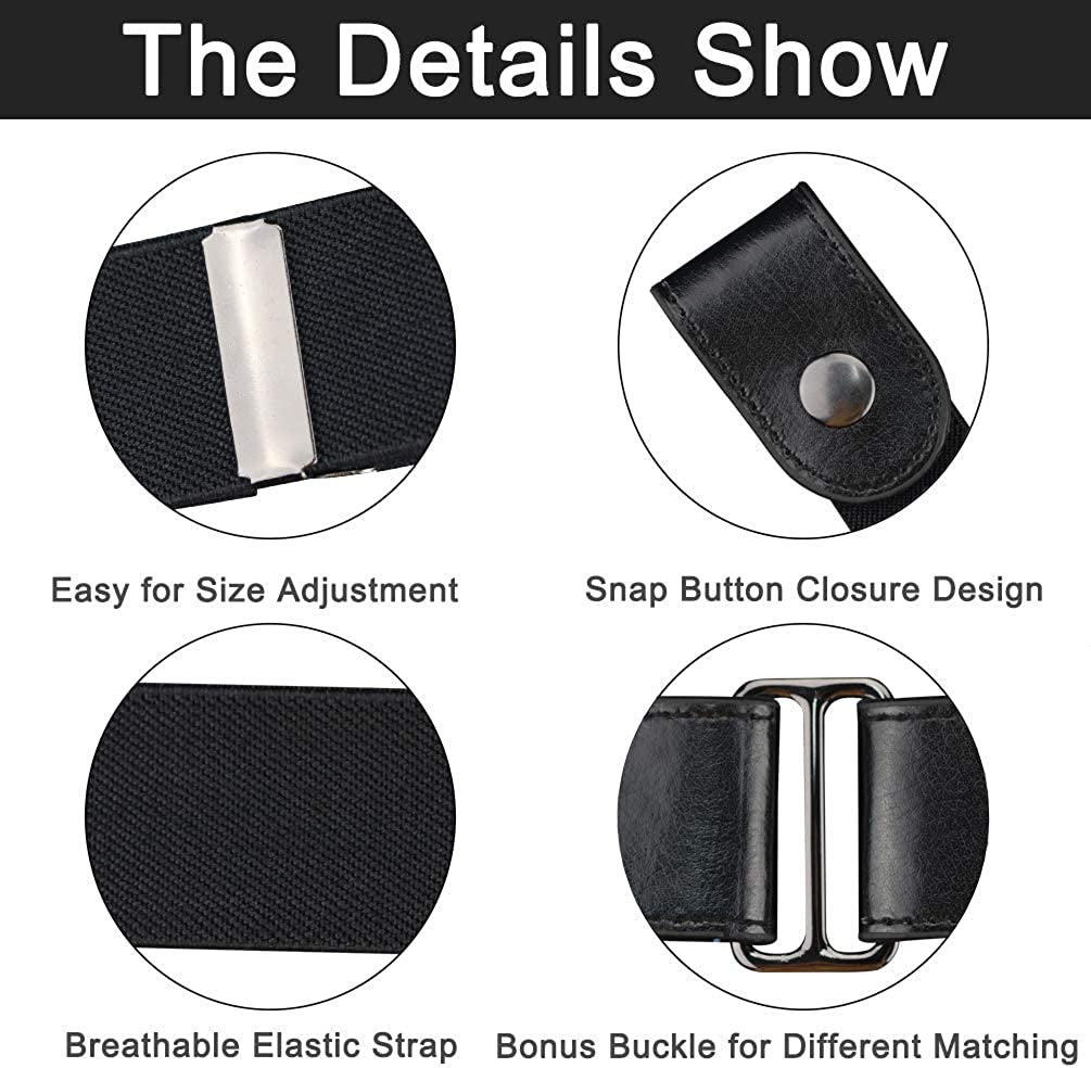 No Buckle Stretch Belt for Women/Men Invisible Elastic Buckle Free Belts Apparel & Accessories > Clothing Accessories > Belts macoking