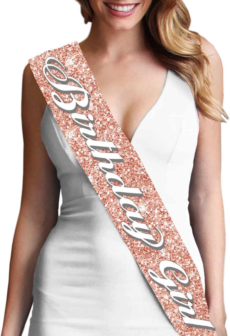 Green Birthday Sash - Flourish Birthday Girl Premium Quality Sash - Birthday Party Decorations & Supplies - Green Sparkle Sash(Bdy GRL) Grn/Sprk Apparel & Accessories > Clothing Accessories > Sashes RhinestoneSash Sparkle Birthday Girl (Sparkling Rosé)