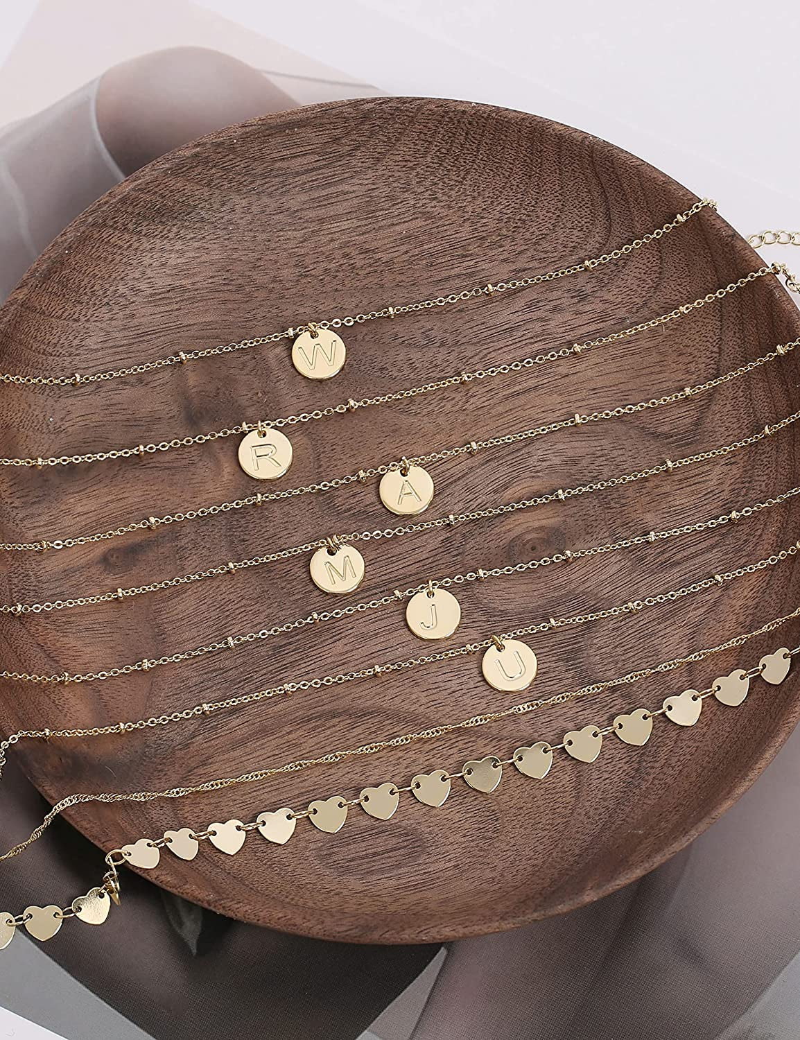 Initial Gold Ankle Bracelets for Women 14K Gold Plated Anklet Heart Chain Anklet Dainty Engraved a to Z Letter Charm Alphabet Satellite Beaded Layered Anklet Set 3Pcs Apparel & Accessories > Jewelry > Anklets Vermeyen