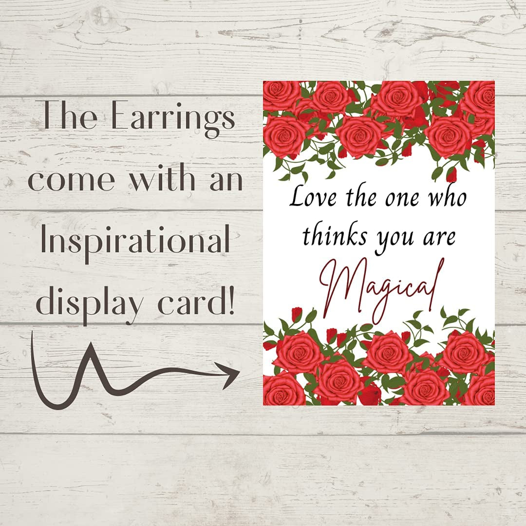 Frida Dangle Earrings - Handmade Women'S Fashion Cute Beaded Jewelry with Inspirational Display Card the Perfect Mexican Gifts for Women and Teenagers Apparel & Accessories > Jewelry > Earrings ADANESNE