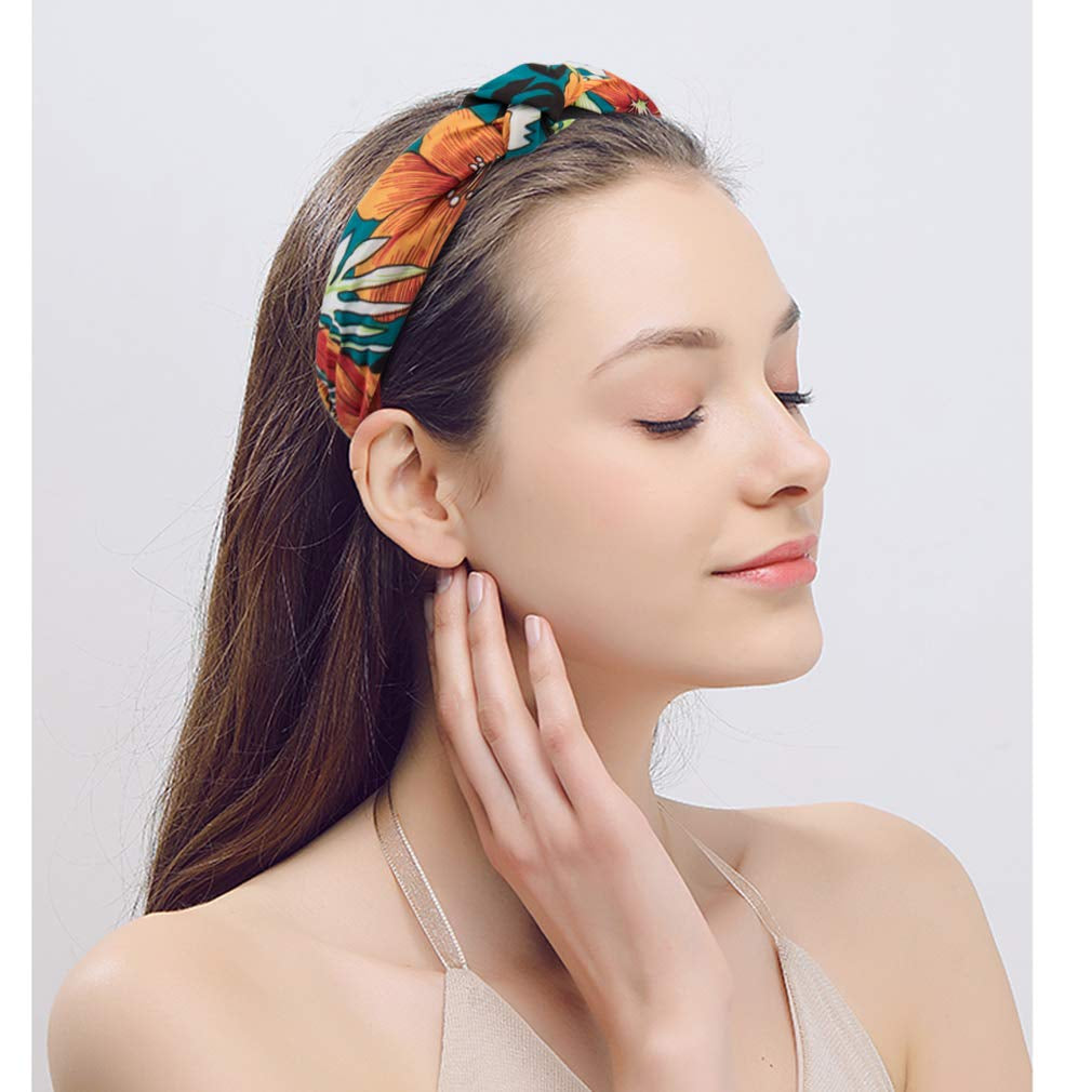 TOBATOBA 10 Piece Womens Headbands Set Knotted Headbands for Women Summer Floral Headbands Bow Knot Headband Twist Turban Headband Cross Knot Wide Headbands Bandana Hair Accessories for Women Apparel & Accessories > Clothing Accessories > Bandanas & Headties TOBATOBA