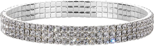 Kiokioa Charm Anklets for Women Crystal Rhinestone Stretch Tennis Anklet Elastic Anklet Apparel & Accessories > Jewelry > Anklets Xuanhe Wu