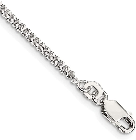 925 Sterling Silver 2Mm Link Curb Chain Anklet Ankle Beach Bracelet Beveled Fine Jewelry for Women Gifts for Her Apparel & Accessories > Jewelry > Anklets IceCarats 10.0 Inches