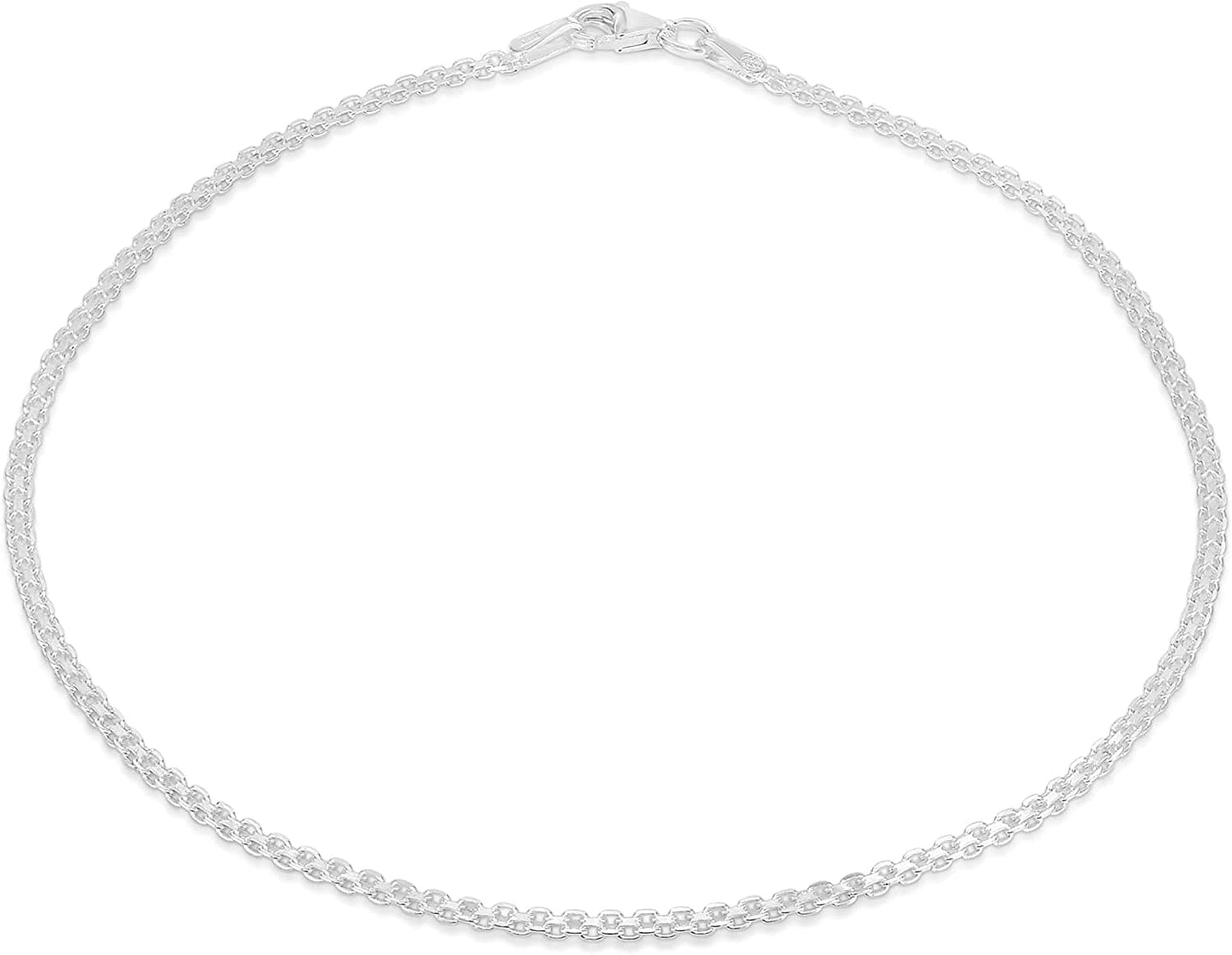 925 Sterling Silver Anklets for Women, Ankle Bracelets for Women, Basic Chain Link Anklets for Women, Girls Anklets, Beach Anklets, Bead Anklet, Summer Jewelry, 10 Inch Anklet Apparel & Accessories > Jewelry > Anklets Verona Jewelers BISMARK
