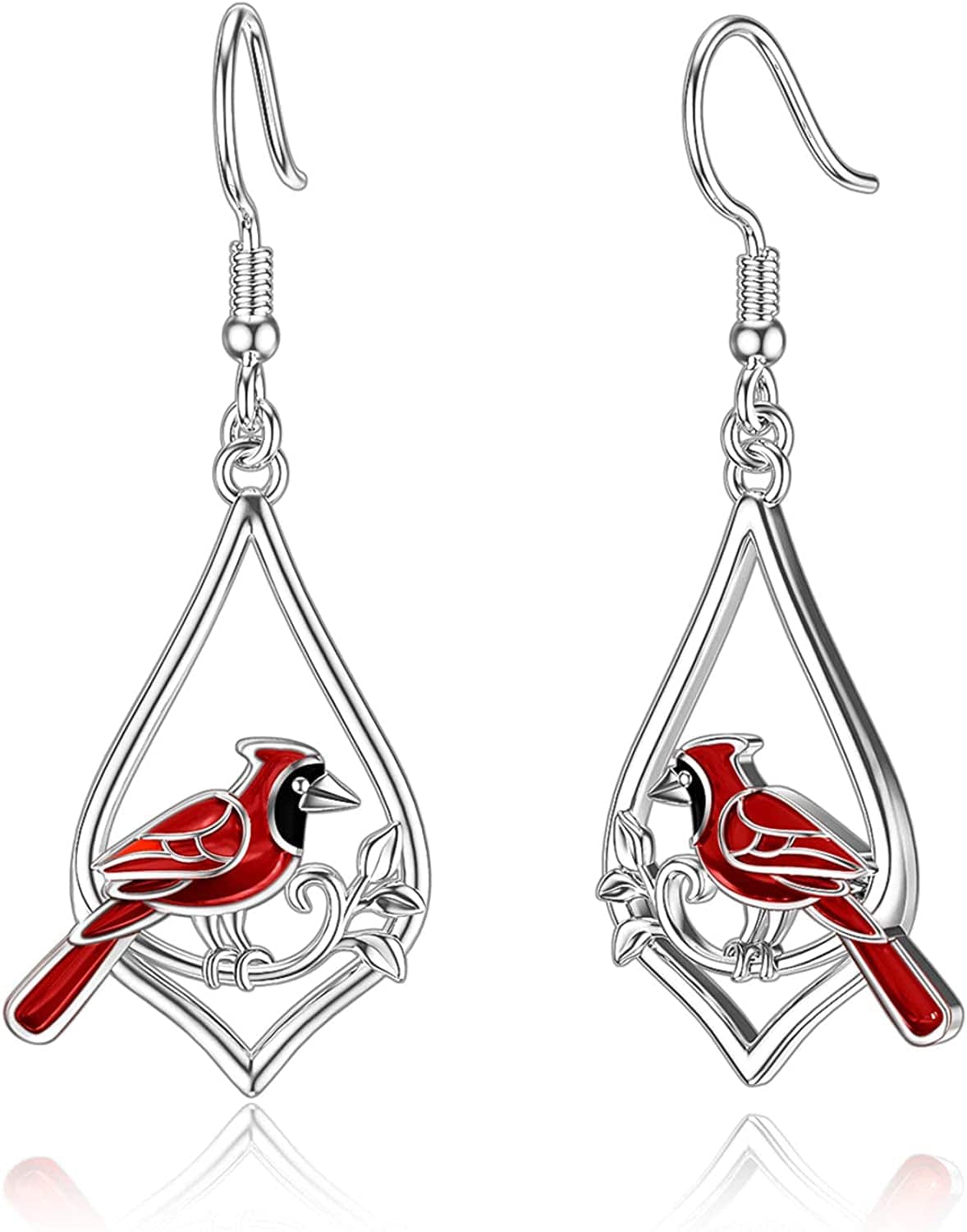 925 Sterling Silver Bee/Hummingbird/Cardinal/Giraffe Drop Dangle Earrings Jewelry Gifts for Women Friends Cardinal