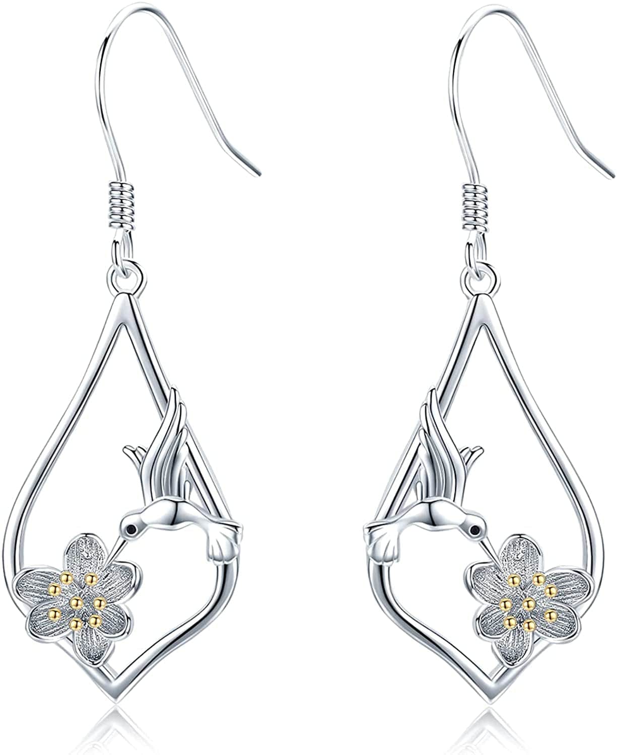 925 Sterling Silver Bee/Hummingbird/Cardinal/Giraffe Drop Dangle Earrings Jewelry Gifts for Women Friends Hummingbird