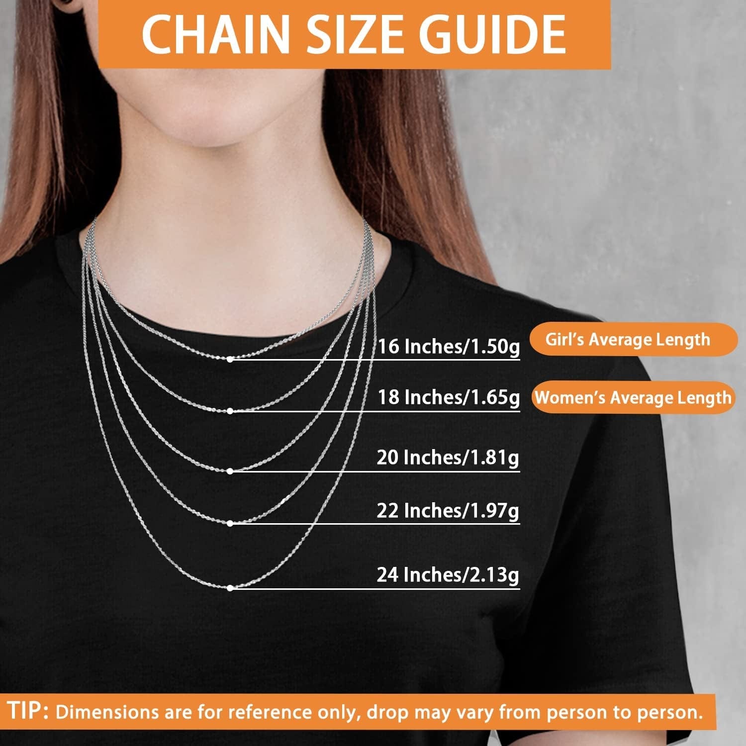 925 Sterling Silver Chain Necklace Chain for Women Girls 1.1Mm Cable Chain Necklace Upgraded Spring-Ring Clasp - Thin & Sturdy - Italian Quality 16/18/20/22/24 Inch