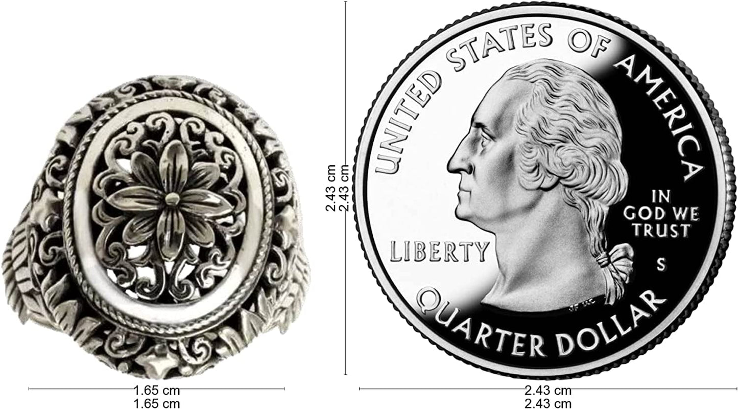 .925 Sterling Silver Hand Made Floral Cocktail Ring, 'Precious Lotus'