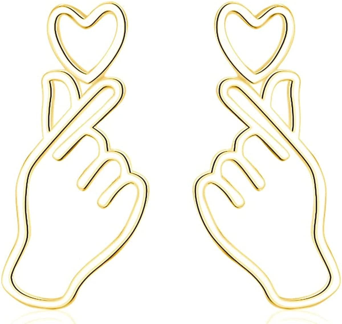 925 Sterling Silver Heart Studs Earrings for Women Teen Girls Unique Sweet Love Heart Earrings Gold Plated