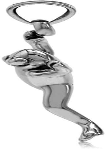 925 Sterling Silver Leaping Climbing Frog Pendant