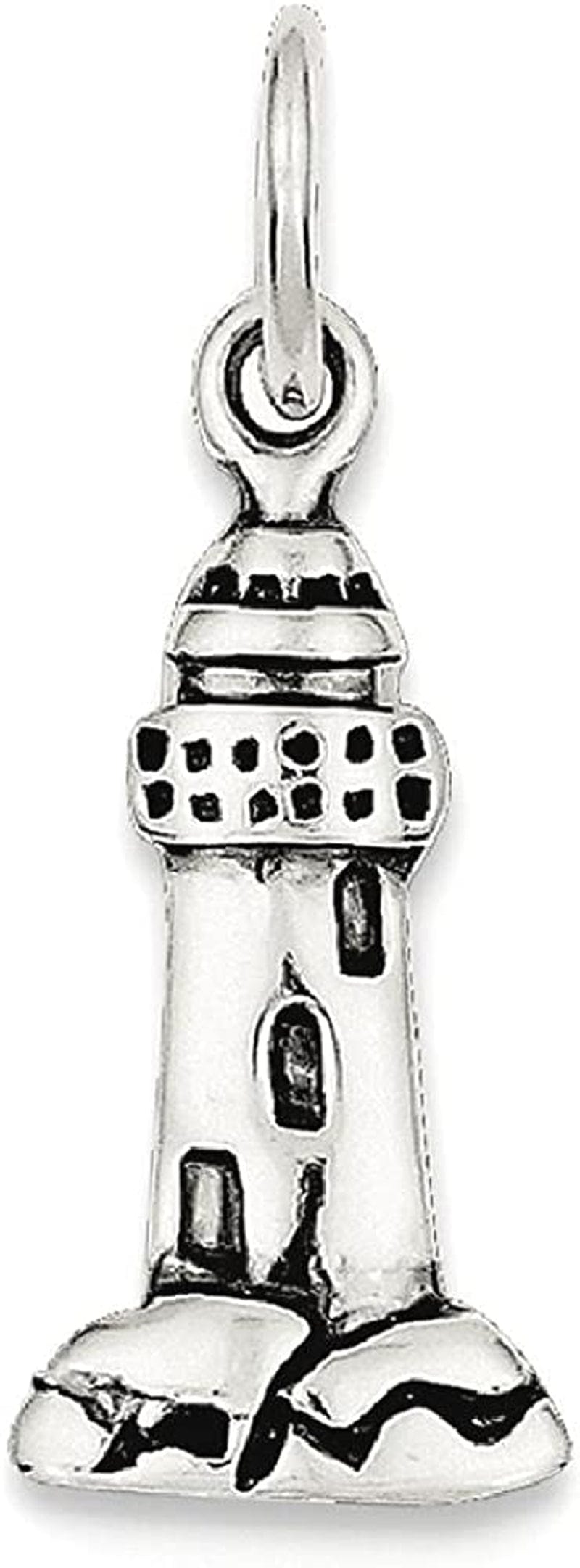925 Sterling Silver Lighthouse Charm Necklace Pendant Seashore Fine Jewelry for Women Gifts for Her