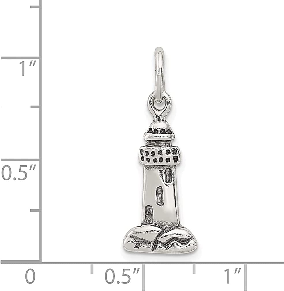 925 Sterling Silver Lighthouse Charm Necklace Pendant Seashore Fine Jewelry for Women Gifts for Her