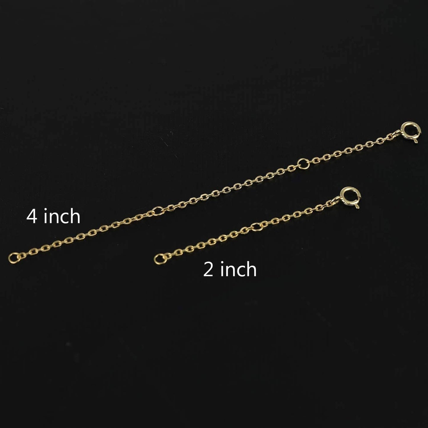 925 Sterling Silver Necklace Extenders Adjustable Extension Chain for Necklace Bracelet Anklet 2 Pcs Apparel & Accessories > Jewelry > Anklets VOLUKA