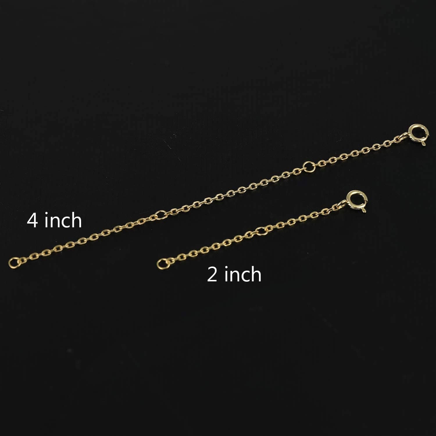 925 Sterling Silver Necklace Extenders Adjustable Extension Chain for Necklace Bracelet Anklet 2 Pcs Apparel & Accessories > Jewelry > Anklets VOLUKA