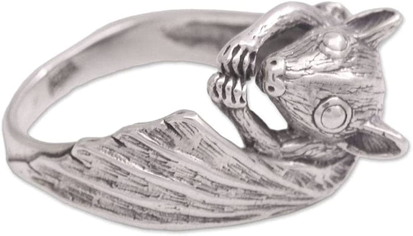 .925 Sterling Silver Ring, Beautiful Bat'