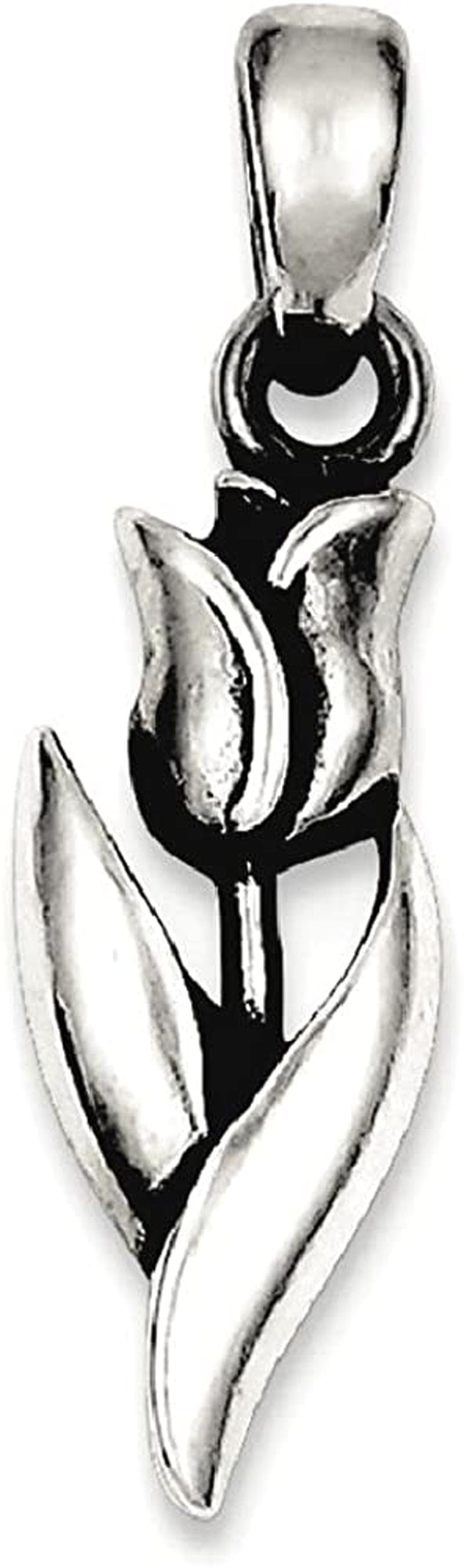 925 Sterling Silver Tulip Pendant Charm Necklace Flower Gardening Fine Jewelry for Women Gifts for Her