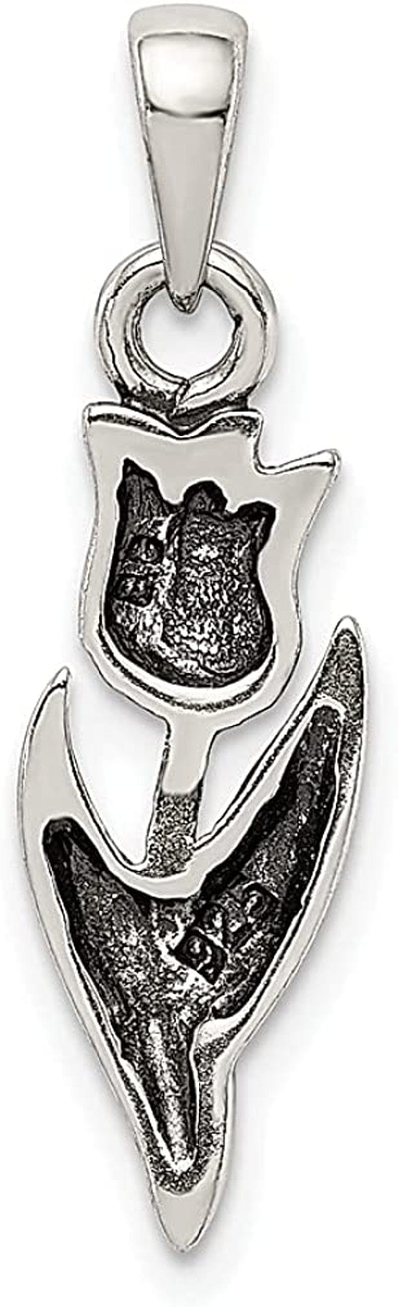 925 Sterling Silver Tulip Pendant Charm Necklace Flower Gardening Fine Jewelry for Women Gifts for Her