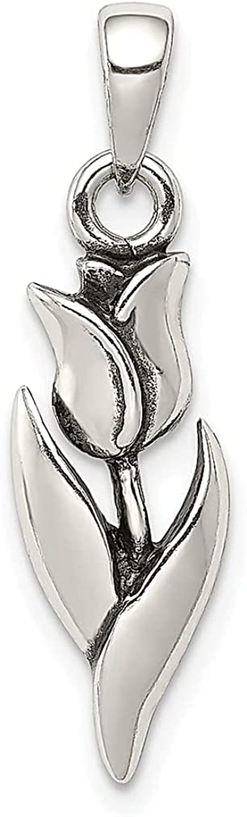925 Sterling Silver Tulip Pendant Charm Necklace Flower Gardening Fine Jewelry for Women Gifts for Her
