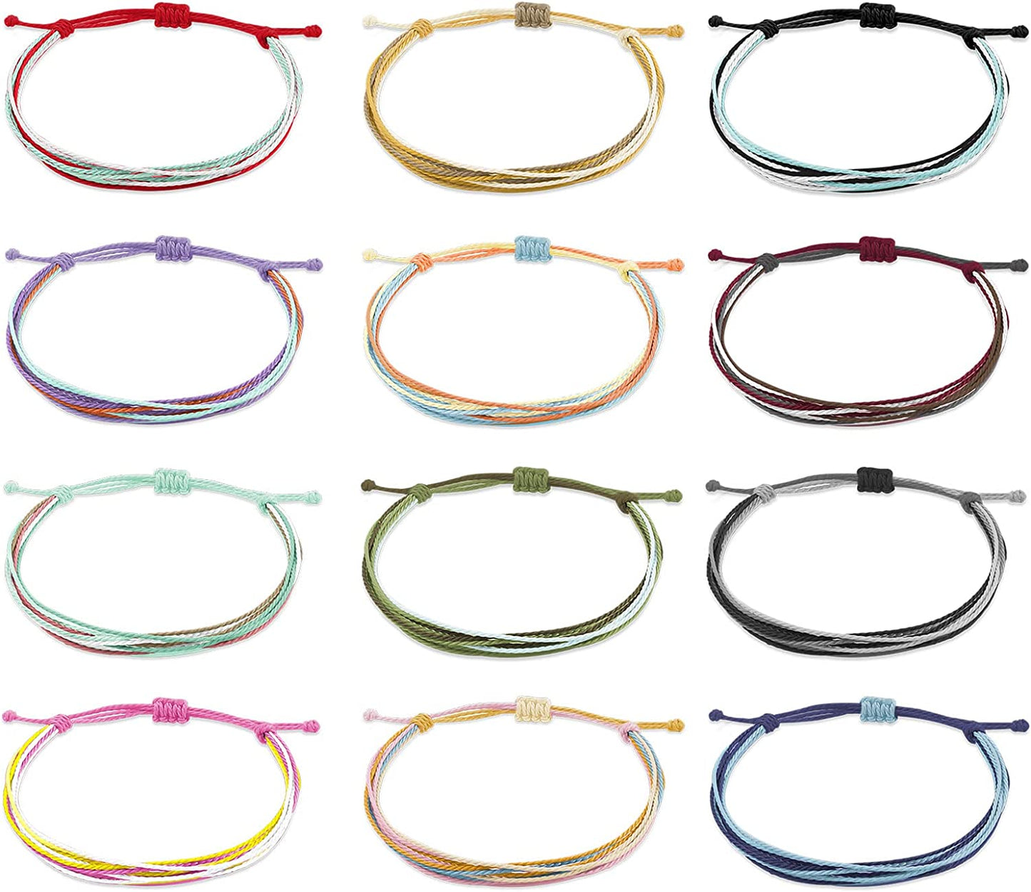 Boho String Bracelets for Women Waterproof Wave Surfer Bracelets for Summer Adjustable Rope Braided Bracelets Gifts for Teen Girls Cute Friendship Bracelets Pack Gifts for Holiday Apparel & Accessories > Jewelry > Bracelets Harry and Henry Set F-9Pcs
