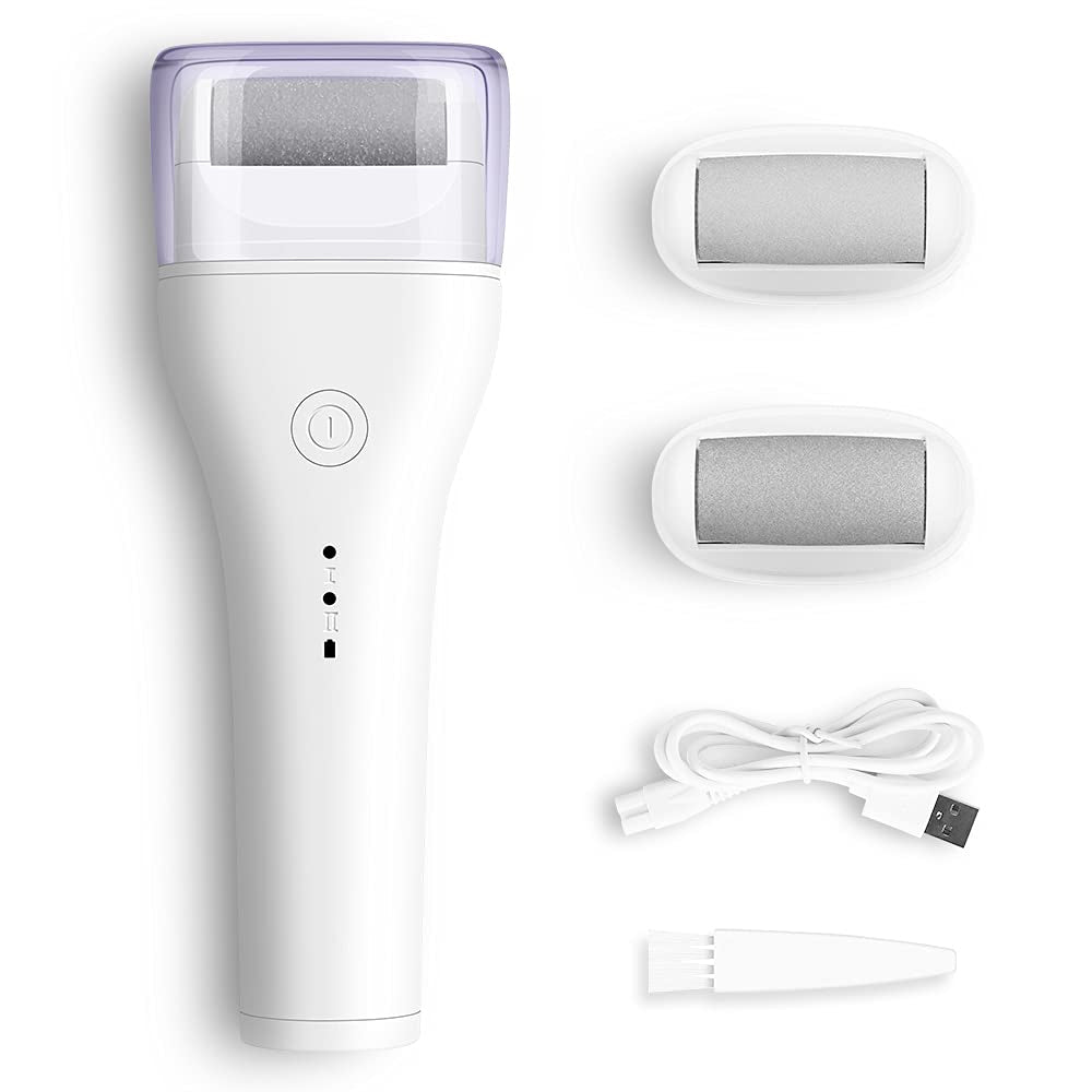 Upgraded Callus Remover for Feet, Voirse Rechargeable 2 Speeds Foot File with 3 Grinding Rollers, Water-Resistant Pedicure Tool, Low-Db Gentle Heel Shaver Scraper for Tough Thick Skin and Daily Care Health & Beauty > Personal Care > Foot Care Voirse
