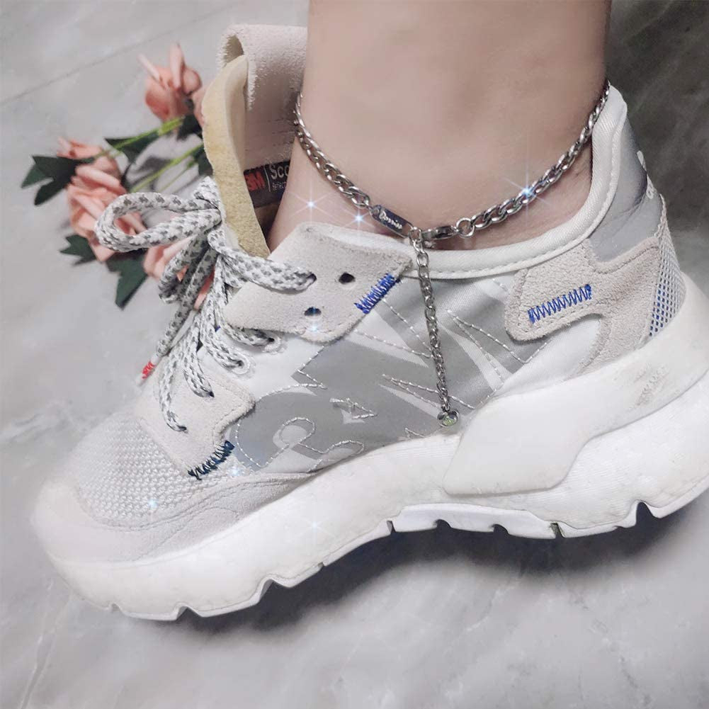 Stainless Steel Ankle Bracelets, Adjustable Chain Anklets Feet Jewelry with Gift Card & Box for Women, Men, Couple Anklet for Daily, Party, Beach, Wedding Apparel & Accessories > Jewelry > Anklets HX SHARE