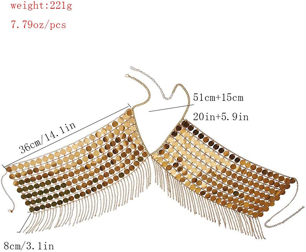 Minesign Sexy Chain Necklace Fashion Shoulder Necklaces Bra Body Jewelry Summer Beach Party Dress Apparel & Accessories > Jewelry > Body Jewelry MineSign
