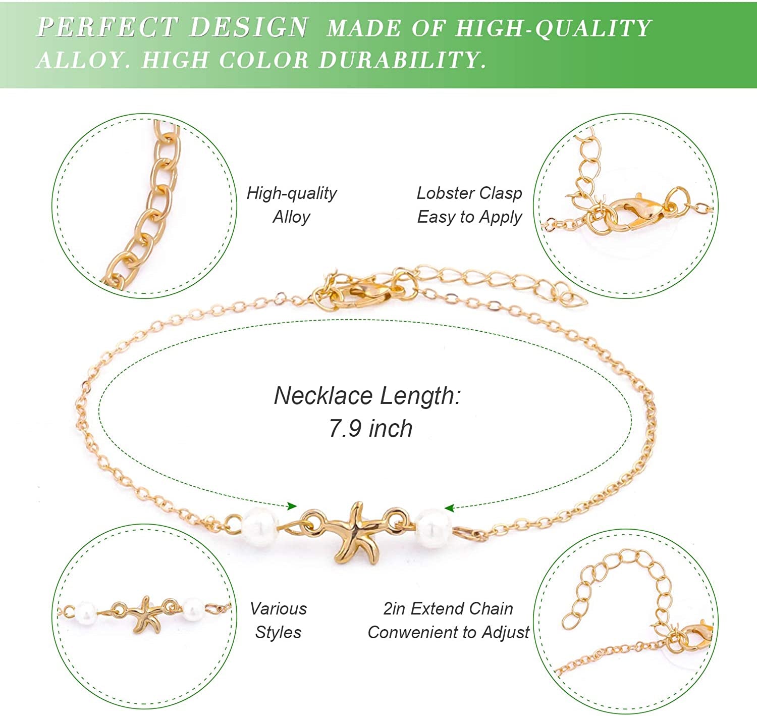 ESRICH 30/40PCS Ankle Bracelets for Women Girls Set, Gold Silver Rose Gold Three Style Jewelry Anklets for Women Beach Jewelry Gifts Adjustable Size Beach Anklet Set Apparel & Accessories > Jewelry > Anklets ESRICH