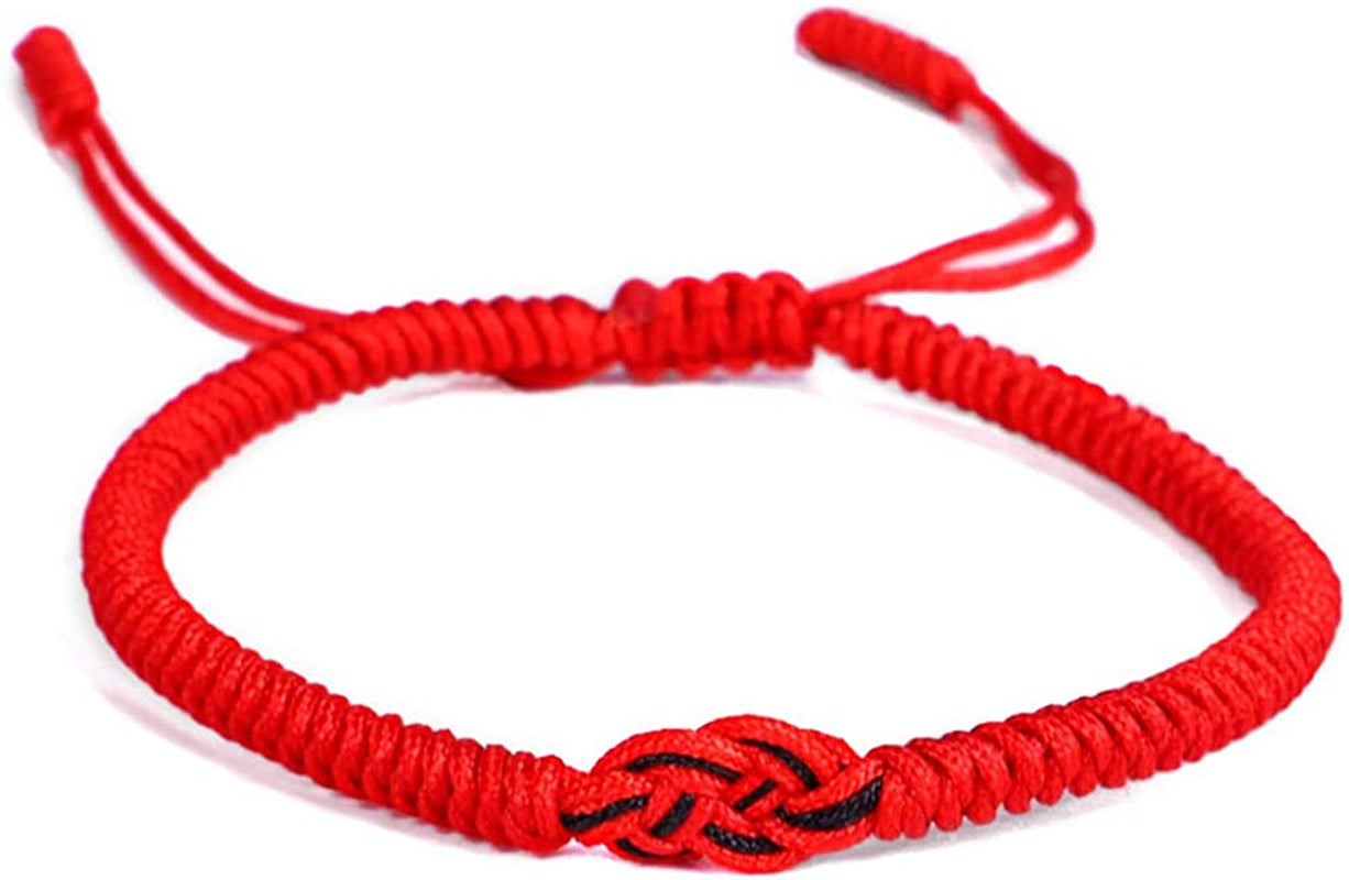 Handmade String Evil Eye Bracelet for Women Men Girls Boys Black Red Thread Adjustable Bracelets Minimalist Jewelry Apparel & Accessories > Jewelry > Bracelets kelistom infinity-red