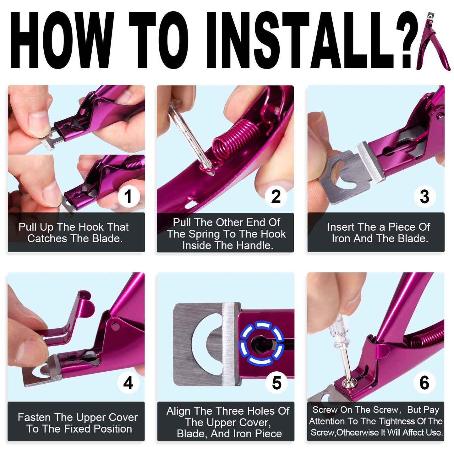 Elegant Violet Red Premium Adjustable Stainless Steel Artificial Acrylic Fake False Nail Tip Clipper Cutter Trimmer Manicure Pedicure Sharp Blade Clip Tool for Salon Home Nail Art Beauty Design DIY Health & Beauty > Personal Care > Cosmetics > Cosmetic Tools > Nail Tools GADGETS ENTREPOT