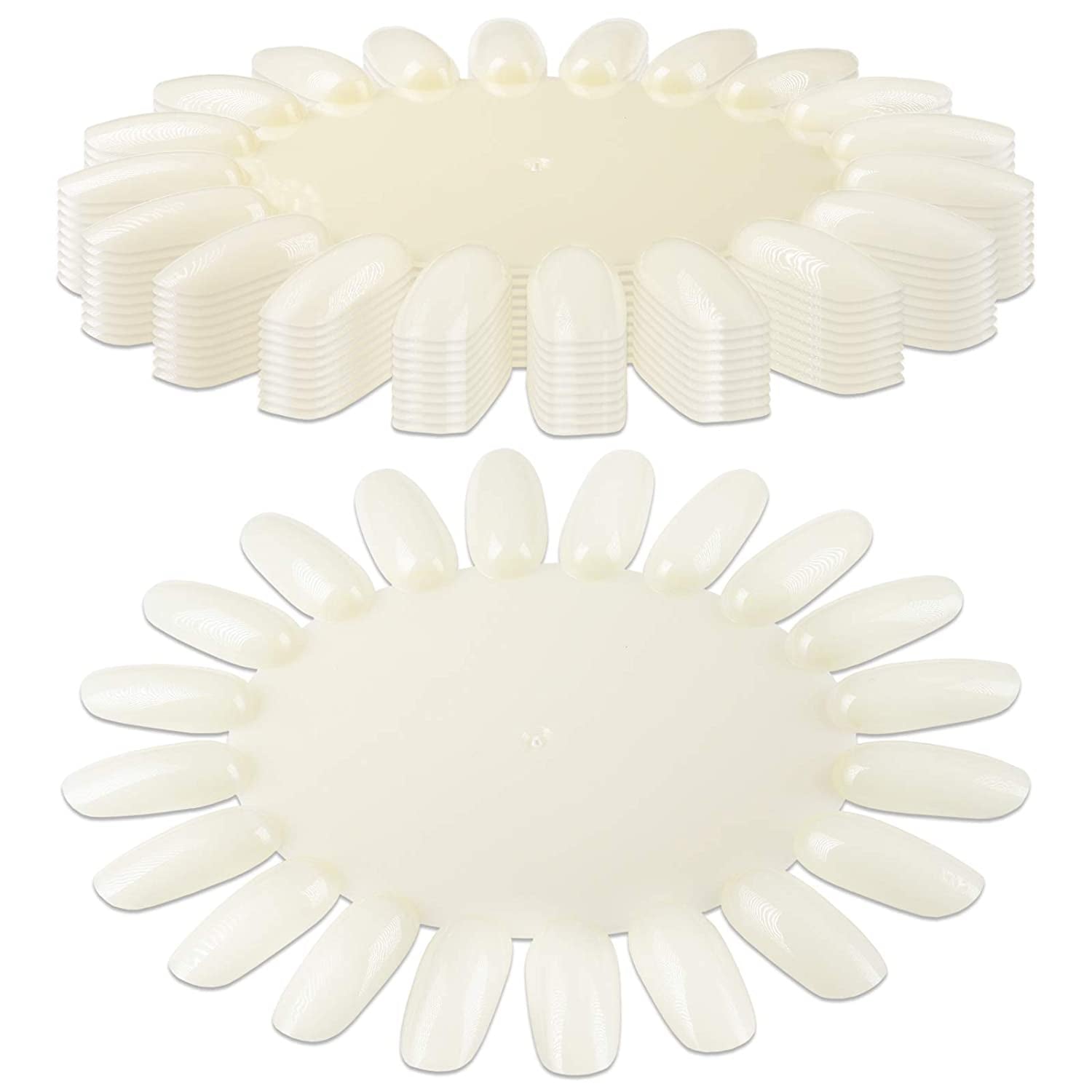 Beauticom® 50 Clear Acrylic False Tip Sticks with Metal Ring Holders Fan-Shaped Nail Art Display Chart Practice Tips Tool - 50 Tips Health & Beauty > Personal Care > Cosmetics > Cosmetic Tools > Nail Tools Beauticom Tips Palette (Natural) 20 Count (Pack of 10)