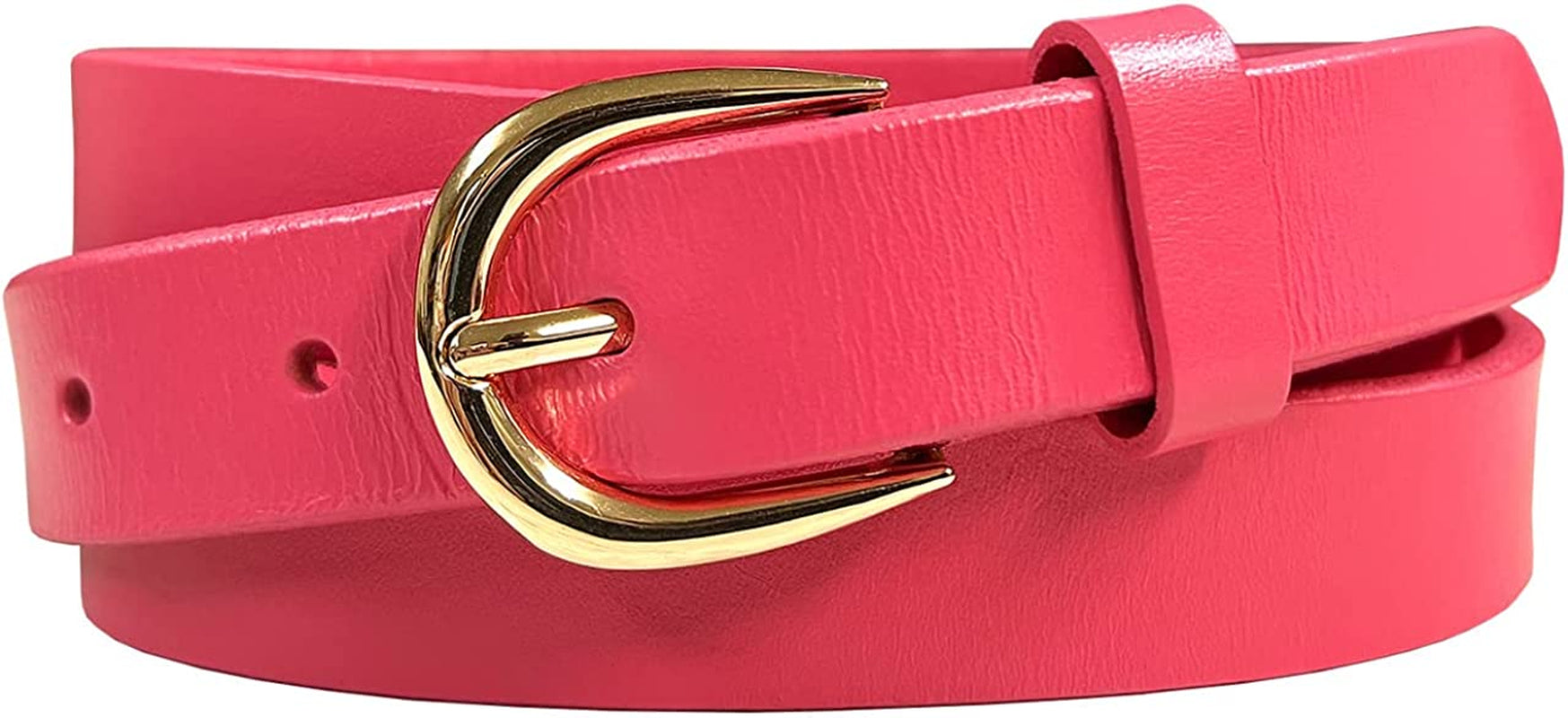 Women'S Dress Belt Casual Fashion Waist Skinny Belt 1"(25Mm) Wide, Multi-Style Options Apparel & Accessories > Clothing Accessories > Belts Belts.com Style 1 - Premium Leather Smooth Pink 30