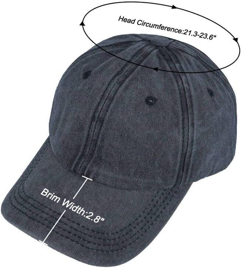 Eohak Ponytail Baseball Hat Distressed Retro Washed Womens Twill Apparel & Accessories > Clothing Accessories > Hats Eohak